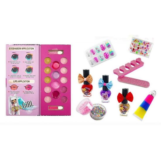 صورة مجموعة مكياج LOL للأطفال، مصممة خصيصًا للأعمار 3 سنوات فما فوق.